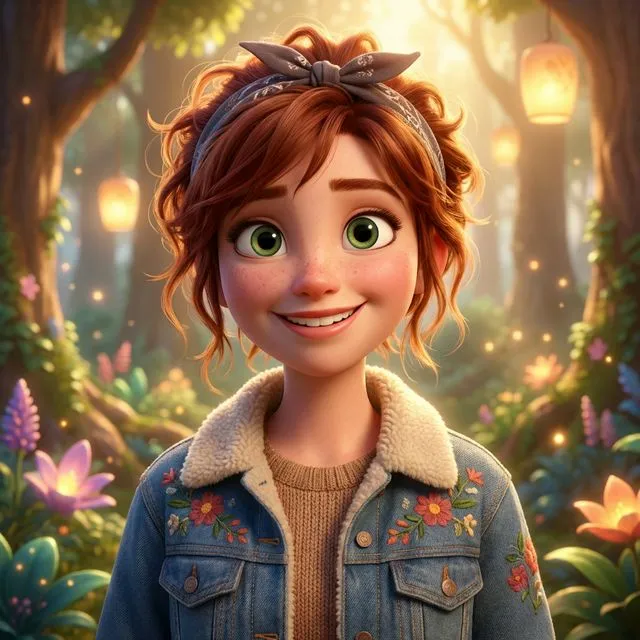 A portrait restyled as a 3D animated character