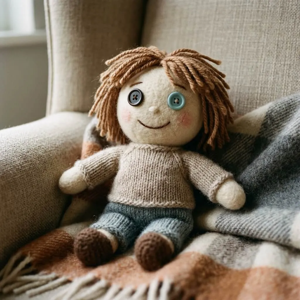A subject turned into a soft plush-toy version