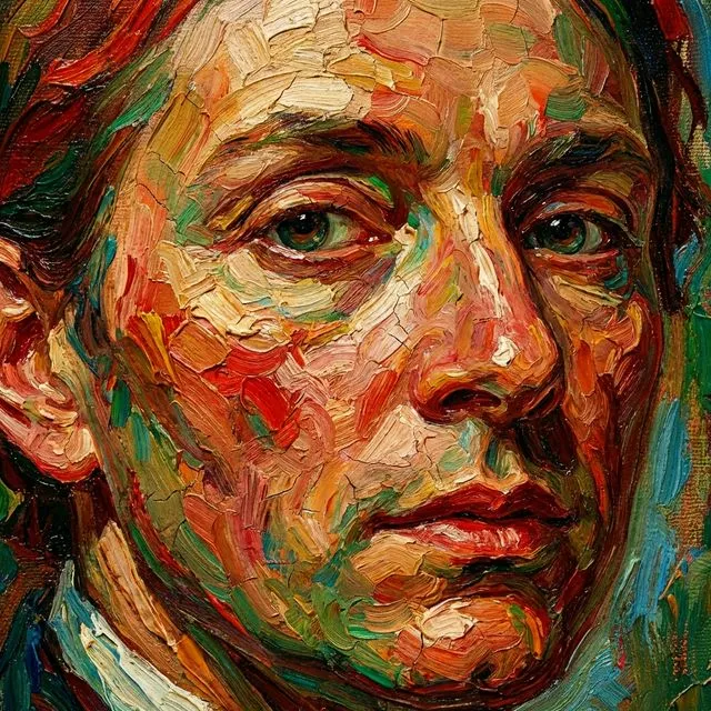 A photo transformed into a classical oil painting