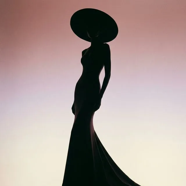 A playful slimming effect applied to a photo