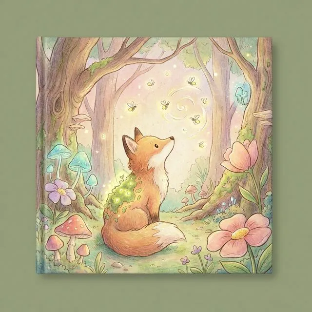 A photo turned into a warm storybook illustration